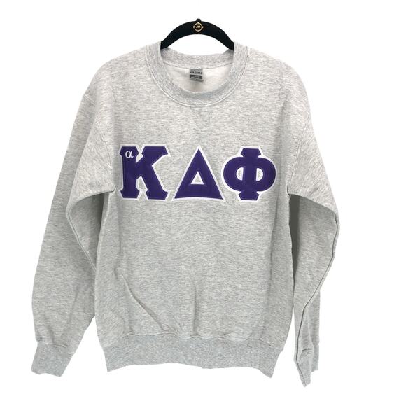 NEW Alpha Kappa Delta Phi Sweatshirt Sorority Gildan Dry Blend Applique Sz Small - Picture 1 of 6